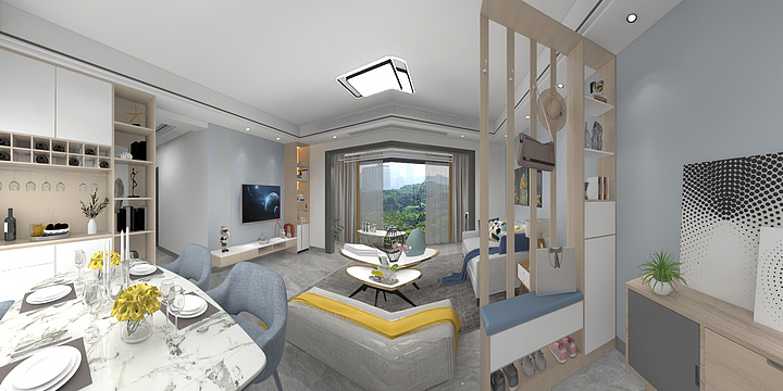 海盗船g-三房两厅86-现代风格-装修设计方案