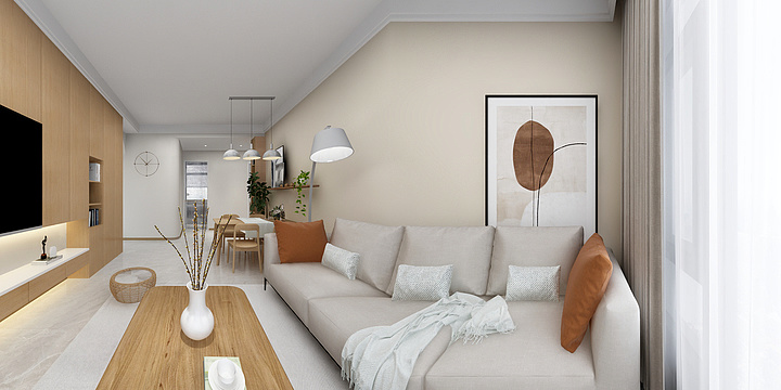 -加菲猫--东方丽苑65㎡2室-装修设计方案