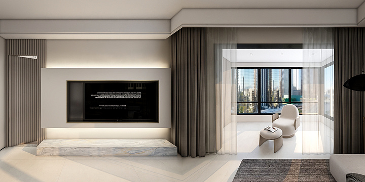 卓昱设计工作室-睿铂庭140户型图.dwg-副本--装修设计方案