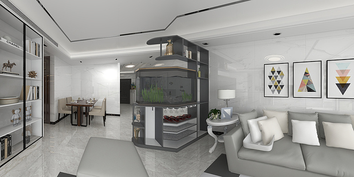 家装别墅全屋定制-长提704房.dwg-装修设计方案