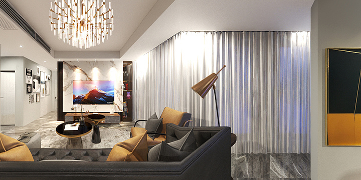 艾瑞显装饰-瑞和园89.50㎡B户型3室2厅1卫-装修设计方案