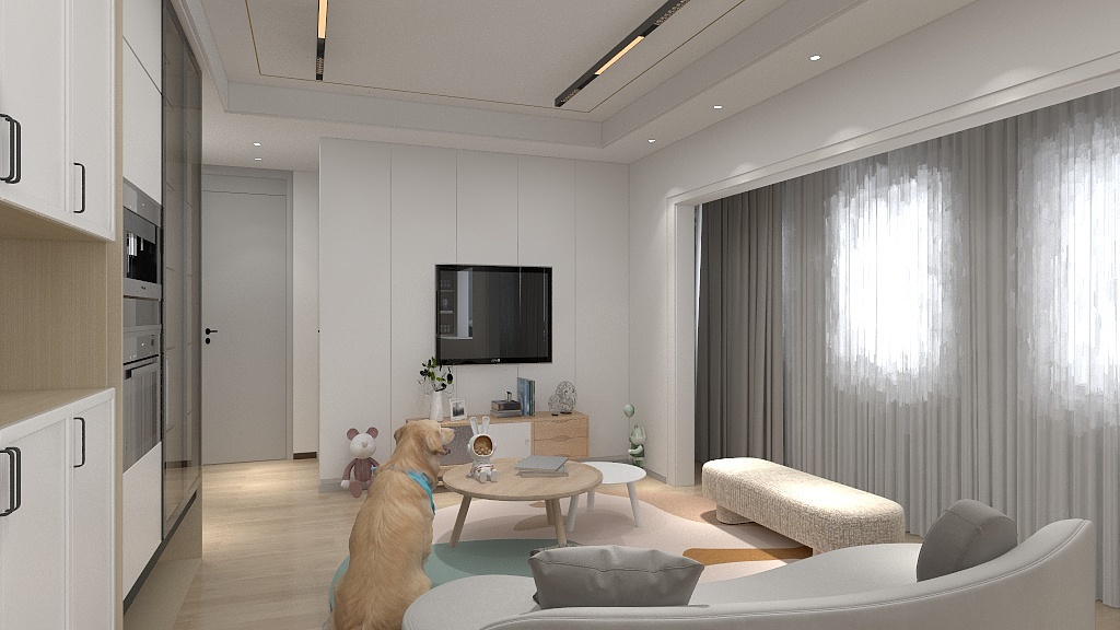 151****7219LZoT-瑞和园89.50㎡B户型3室2厅1卫-装修设计方案