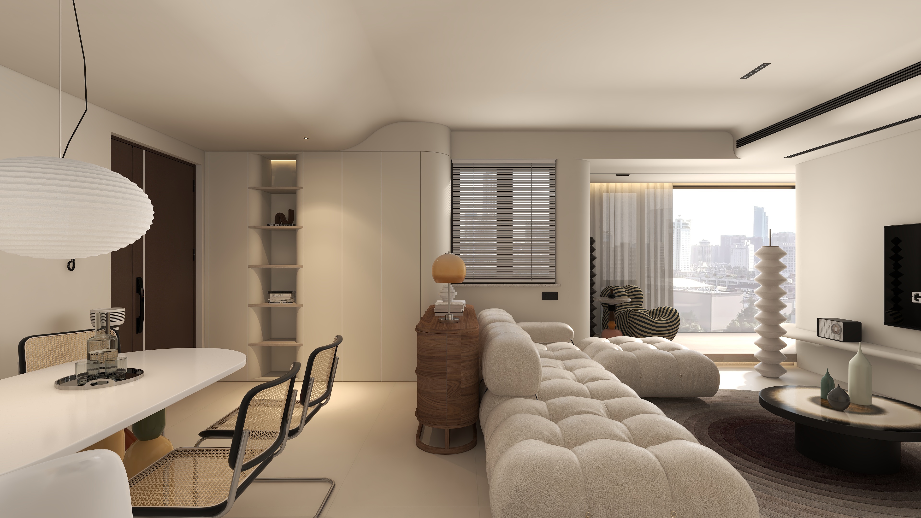 耀飞全屋定制-奶油风私宅-装修设计方案