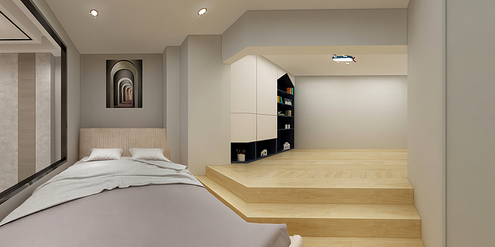 室内效果66-星城酒店公寓713-装修设计方案