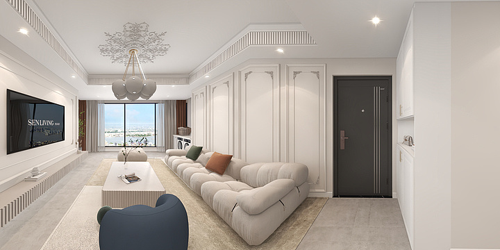 爱吃碳水-小法式效果图-装修设计方案