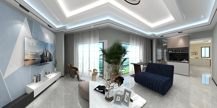 丝竹与溪潺-瑞和园89.50㎡B户型3室2厅1卫-装修设计方案