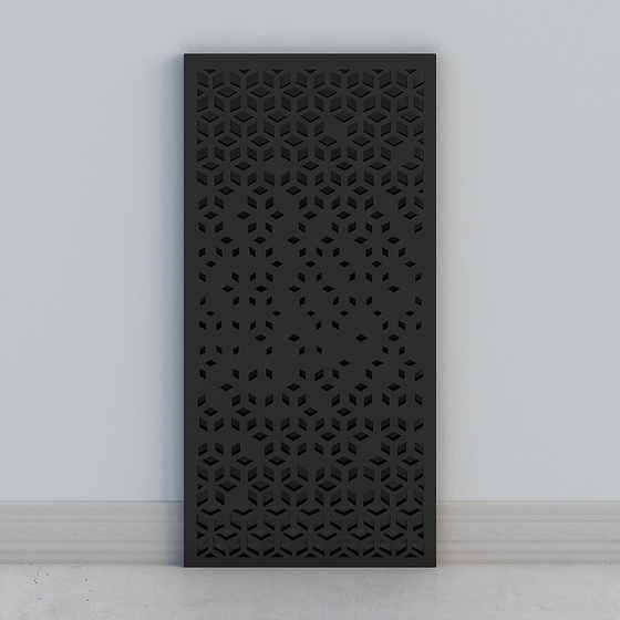 Black Jali Pattern 3D Model