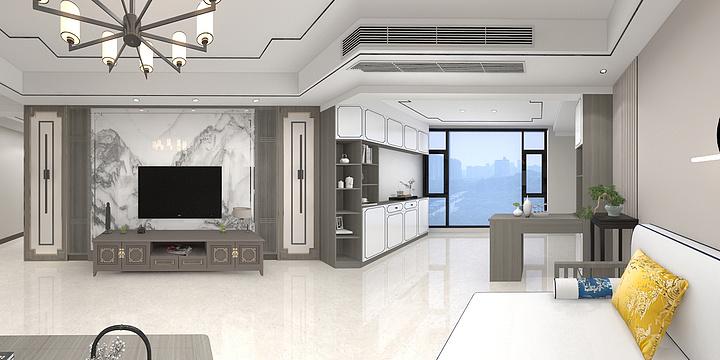 世纪主题-珠江愉景雅苑140㎡2室-装修设计方案