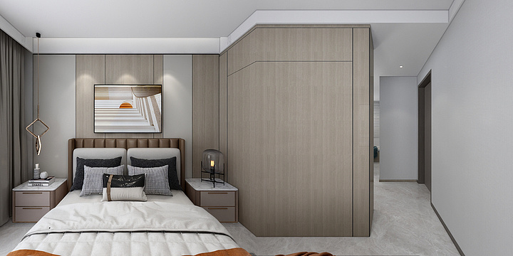 柴娜-千禧盛世-140方现代风格三室-装修设计方案