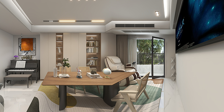 胡益凤-建发47-301客厅吸顶灯-装修设计方案