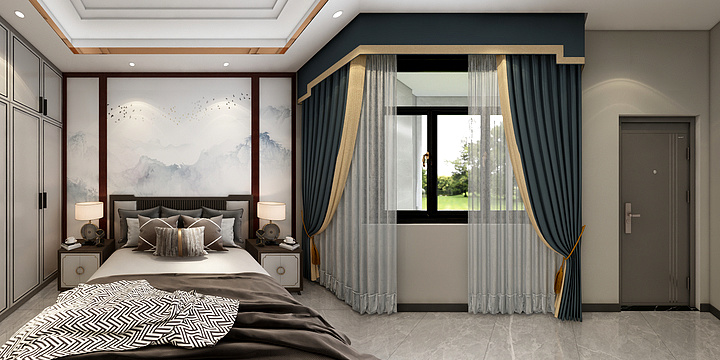 设计燕飞-略阳别墅1楼-装修设计方案