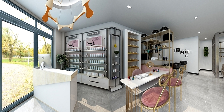 丿墨梵-理发店效果-装修设计方案