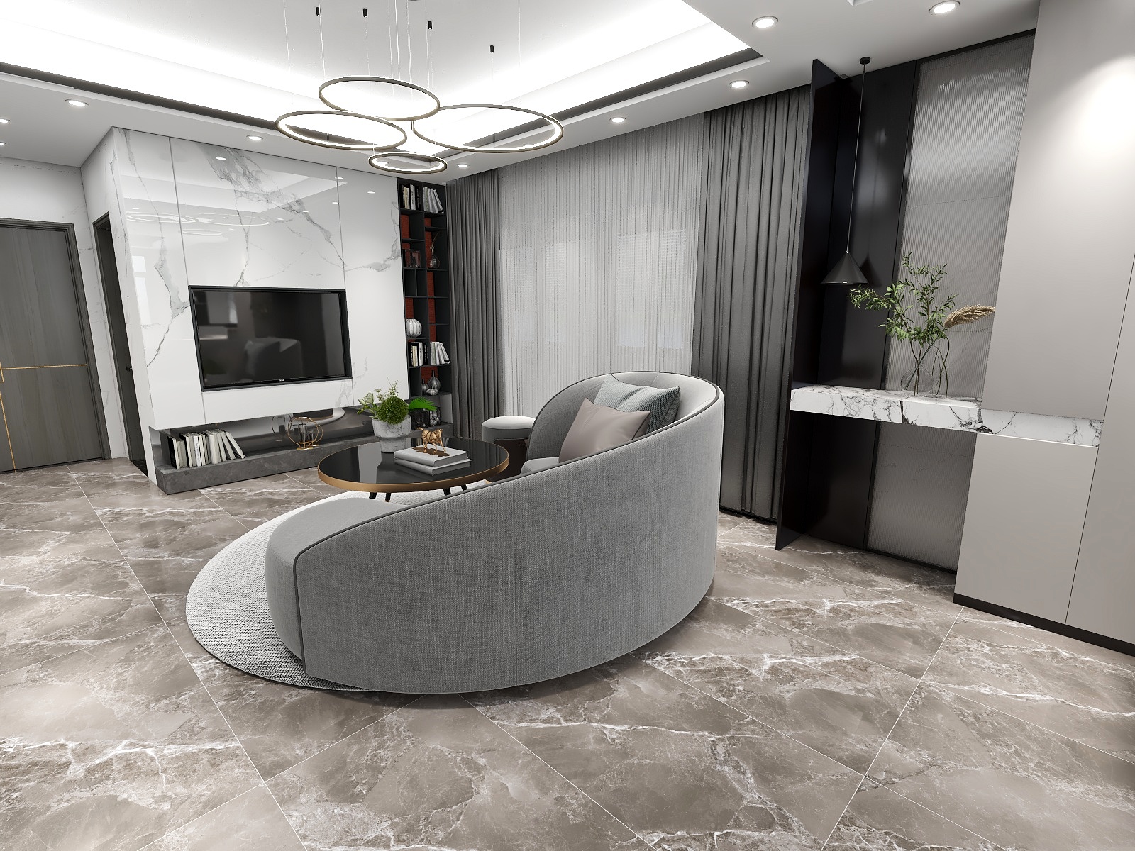 辉设计装修13542222580-瑞和园89.50㎡B户型3室2厅1卫-装修设计方案