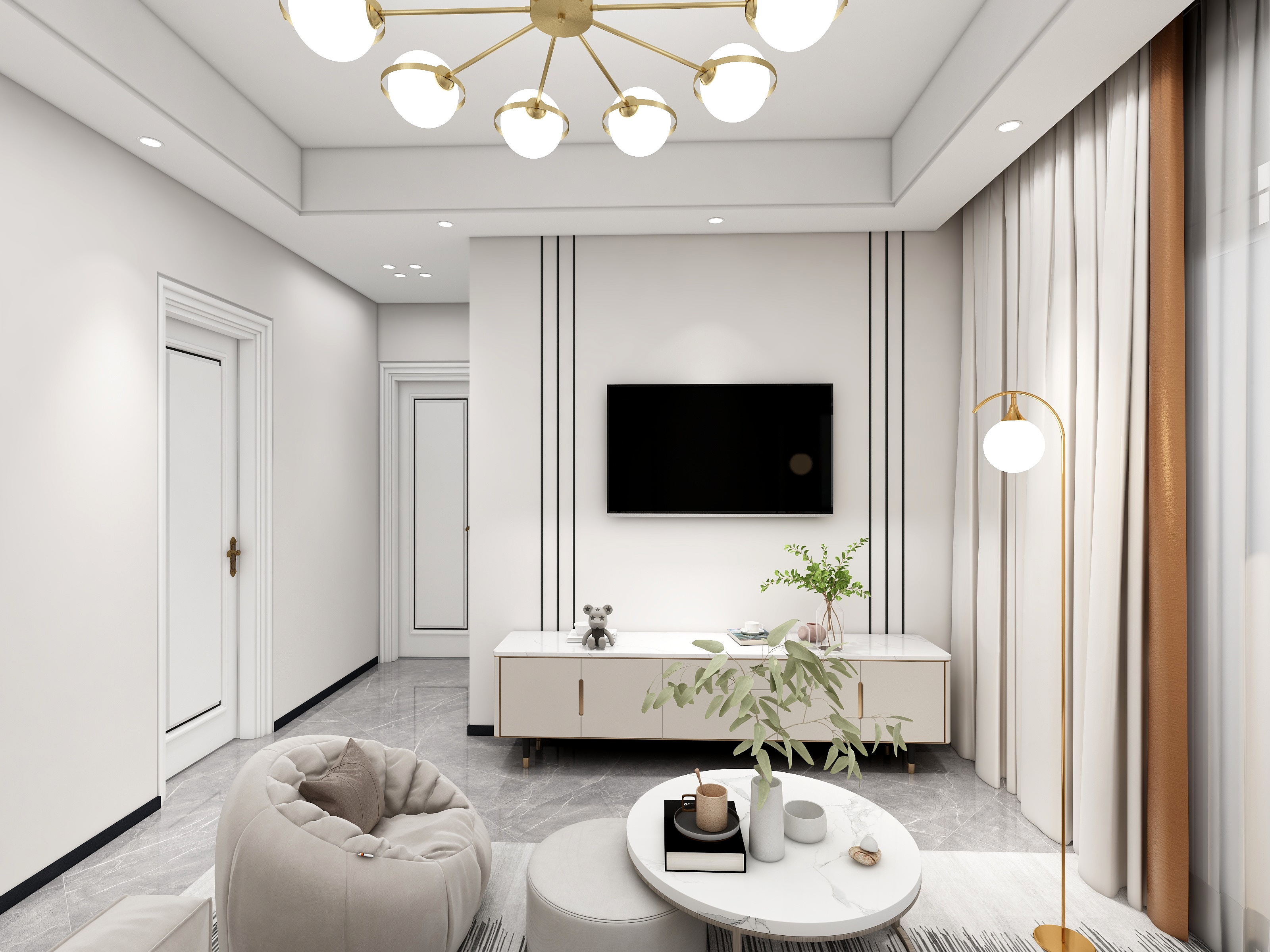 小云朵CEhv-瑞和园89.50㎡B户型3室2厅1卫-装修设计方案