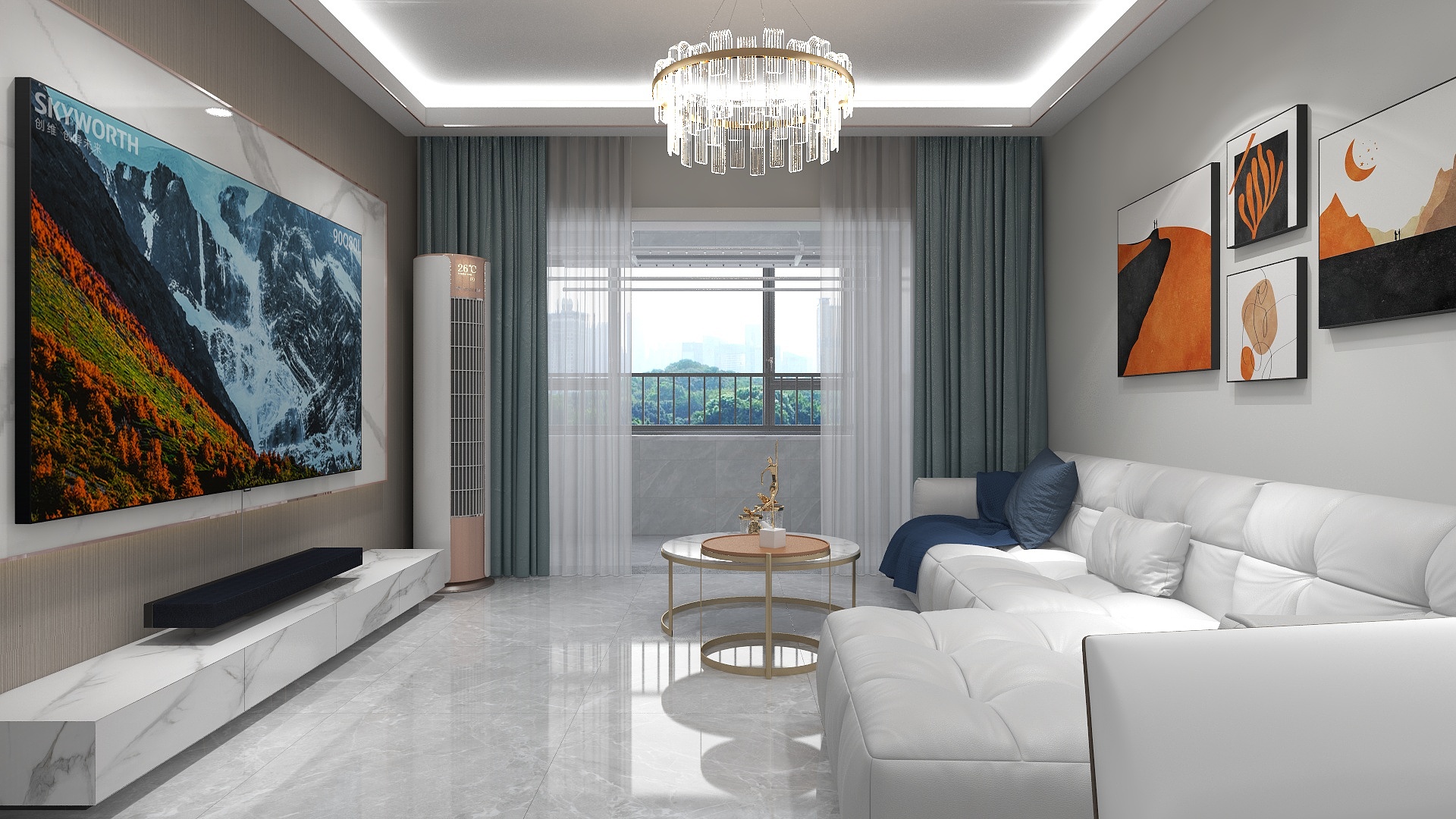 空间设计颜斌-西美108平米现代风-装修设计方案