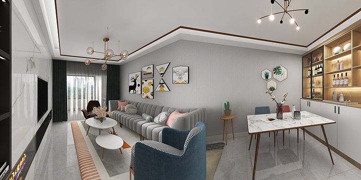 戴娟TpgJ-德信海德公园83.00㎡A2’3室2厅1卫1厨-装修设计方案