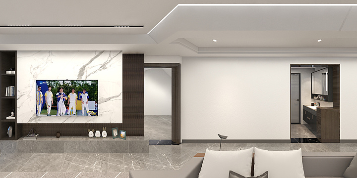 全屋整装设计杨龙-水映蓝庭顶楼-装修设计方案