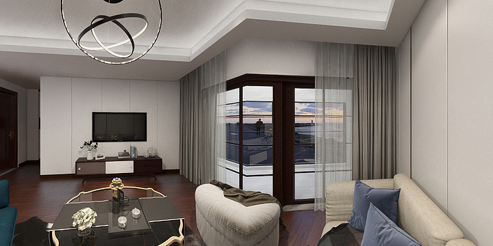 王俊坤-蔚蓝郡127-装修设计方案