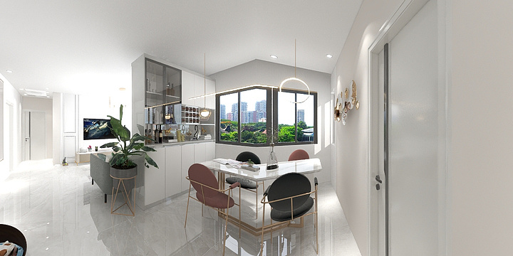 雯moco-瑞和园89.50㎡B户型3室2厅1卫-装修设计方案