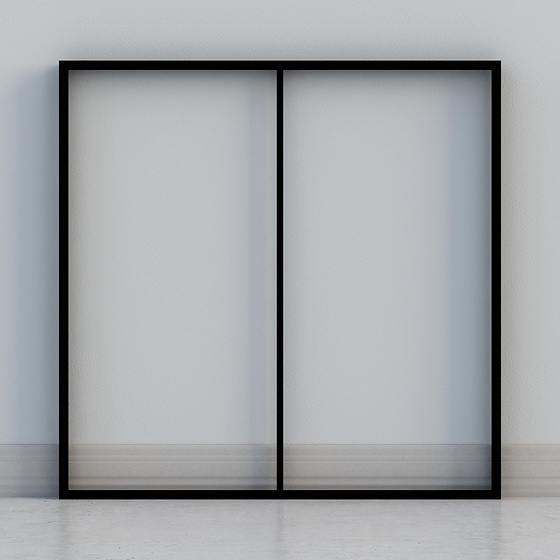 Modern Black Universal Window 3D Model