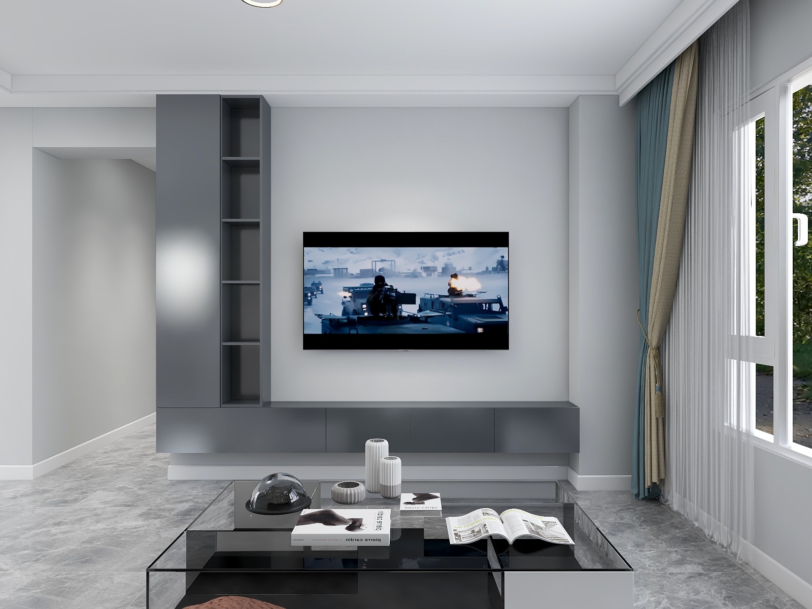 王捷-93方现代三居-装修设计方案