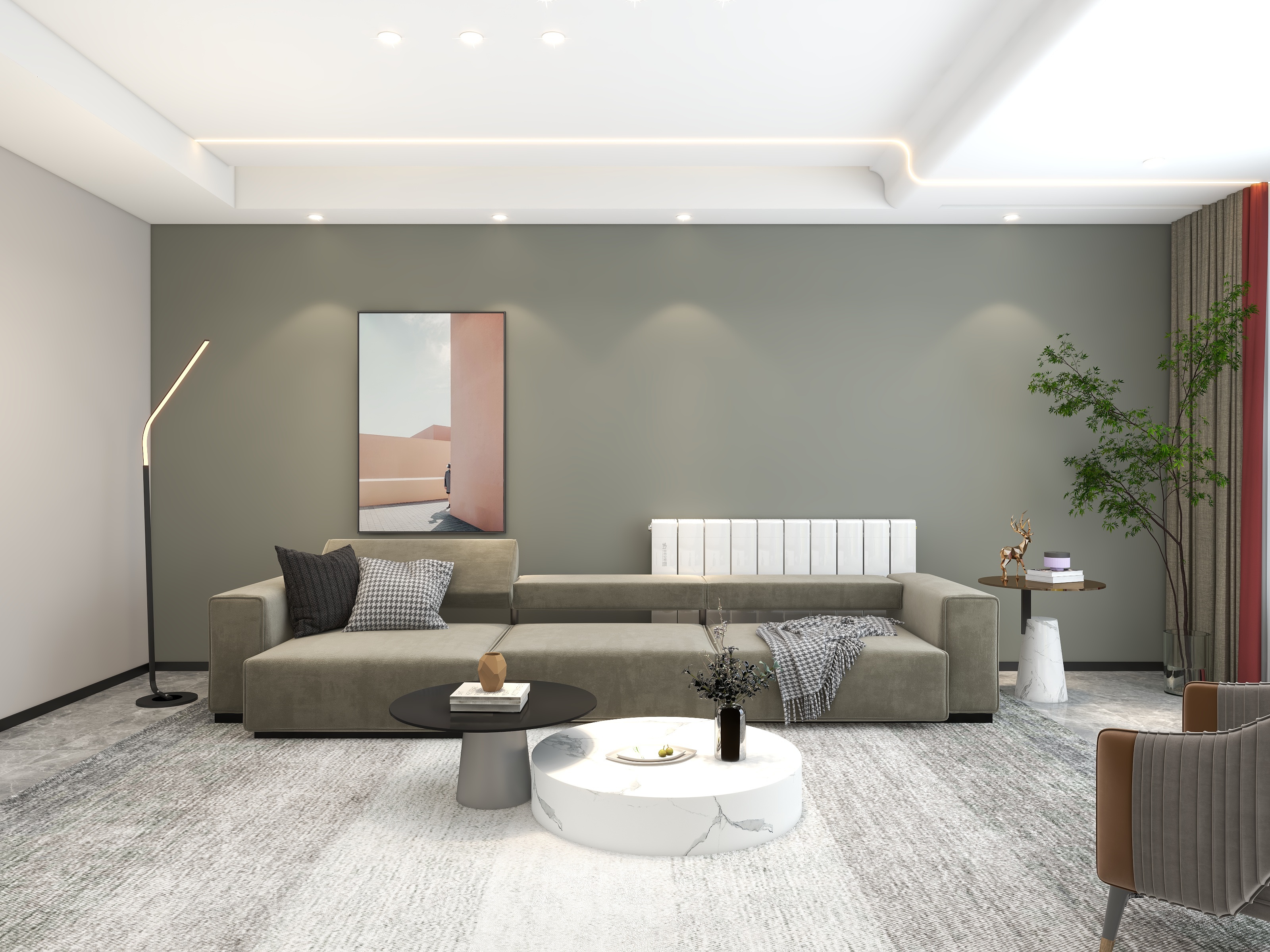 吴爽-现代轻奢风格两室设计装修效果图