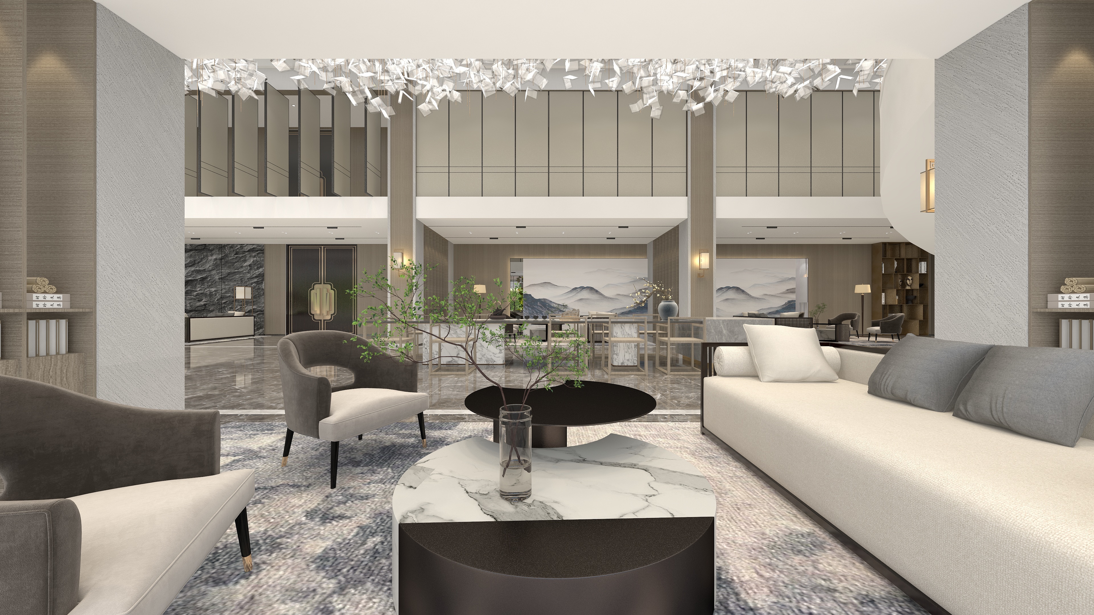 杨超全案-凤起潮鸣-SPA HOTLE一层远峰装修效果图第5张