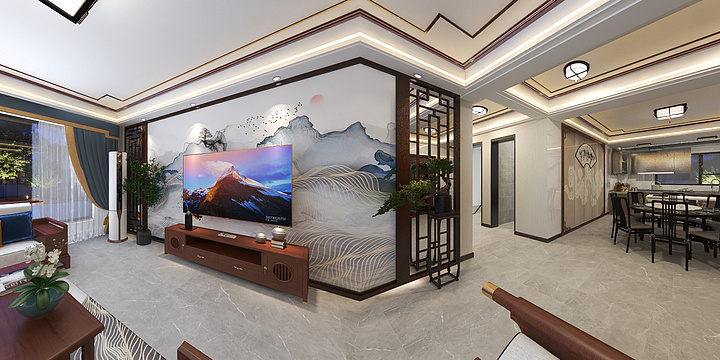 四海装饰小龙-九玺台-下沉式复式-装修设计方案