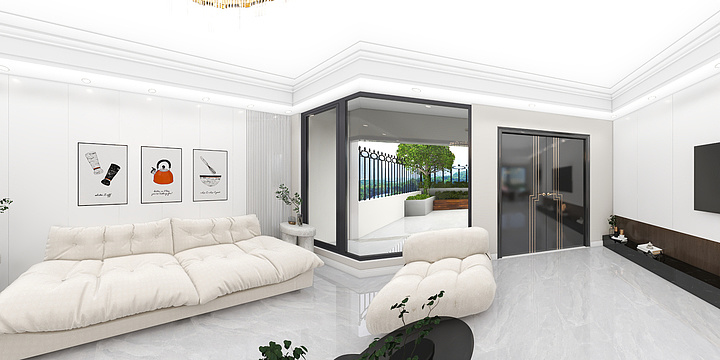 云信全屋整装-欢口别墅{奶油极简风}-装修设计方案