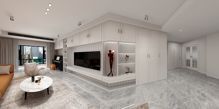 时萌-160绿地老街美式风格-装修设计方案