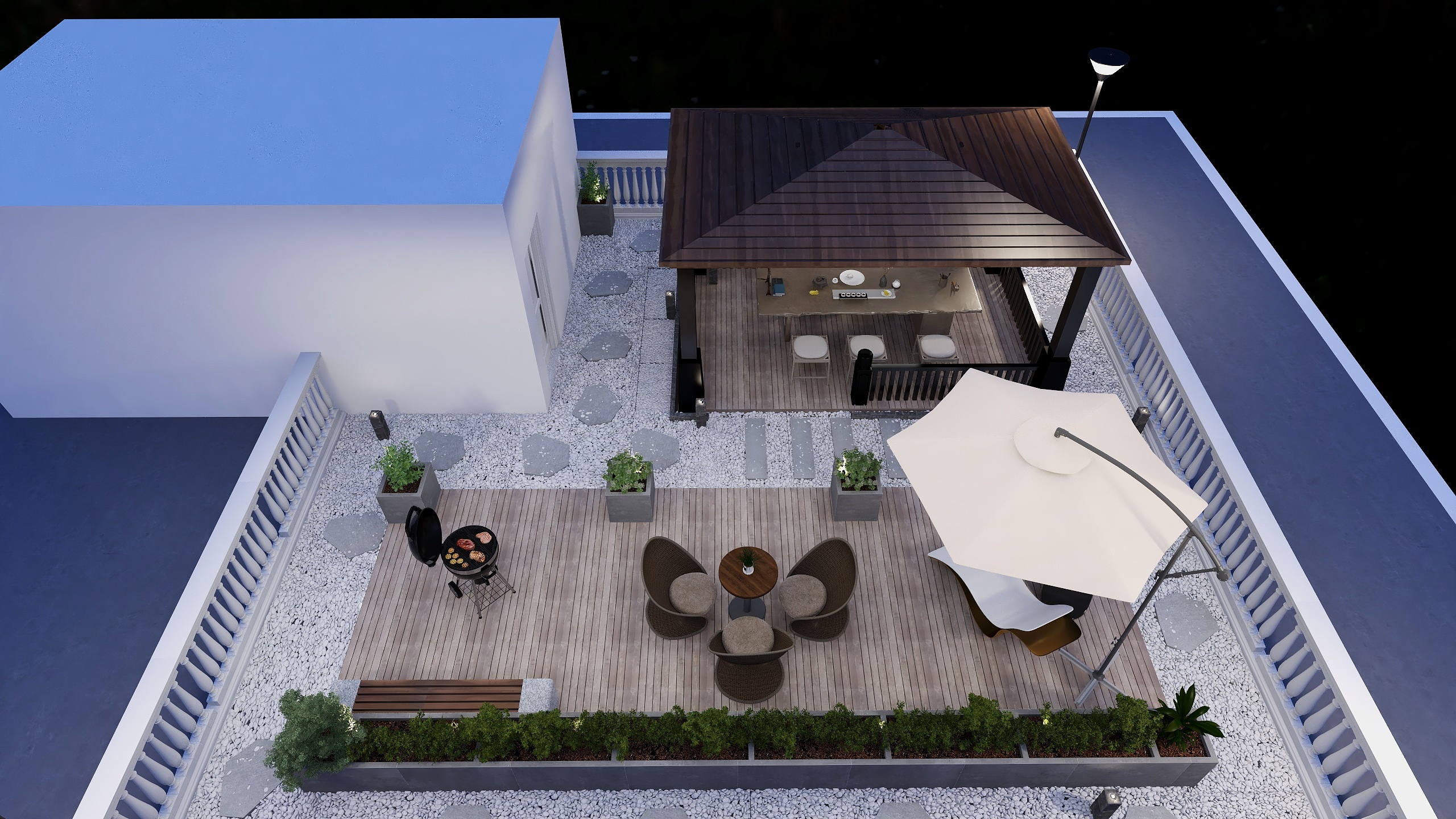 IMCKK-华庭顶楼庭院-装修设计方案