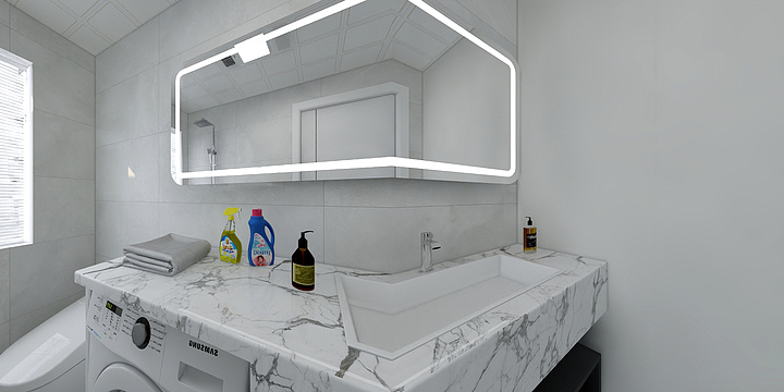 蓝钻设计-德信海德公园83.00㎡A2’3室2厅1卫1厨-装修设计方案