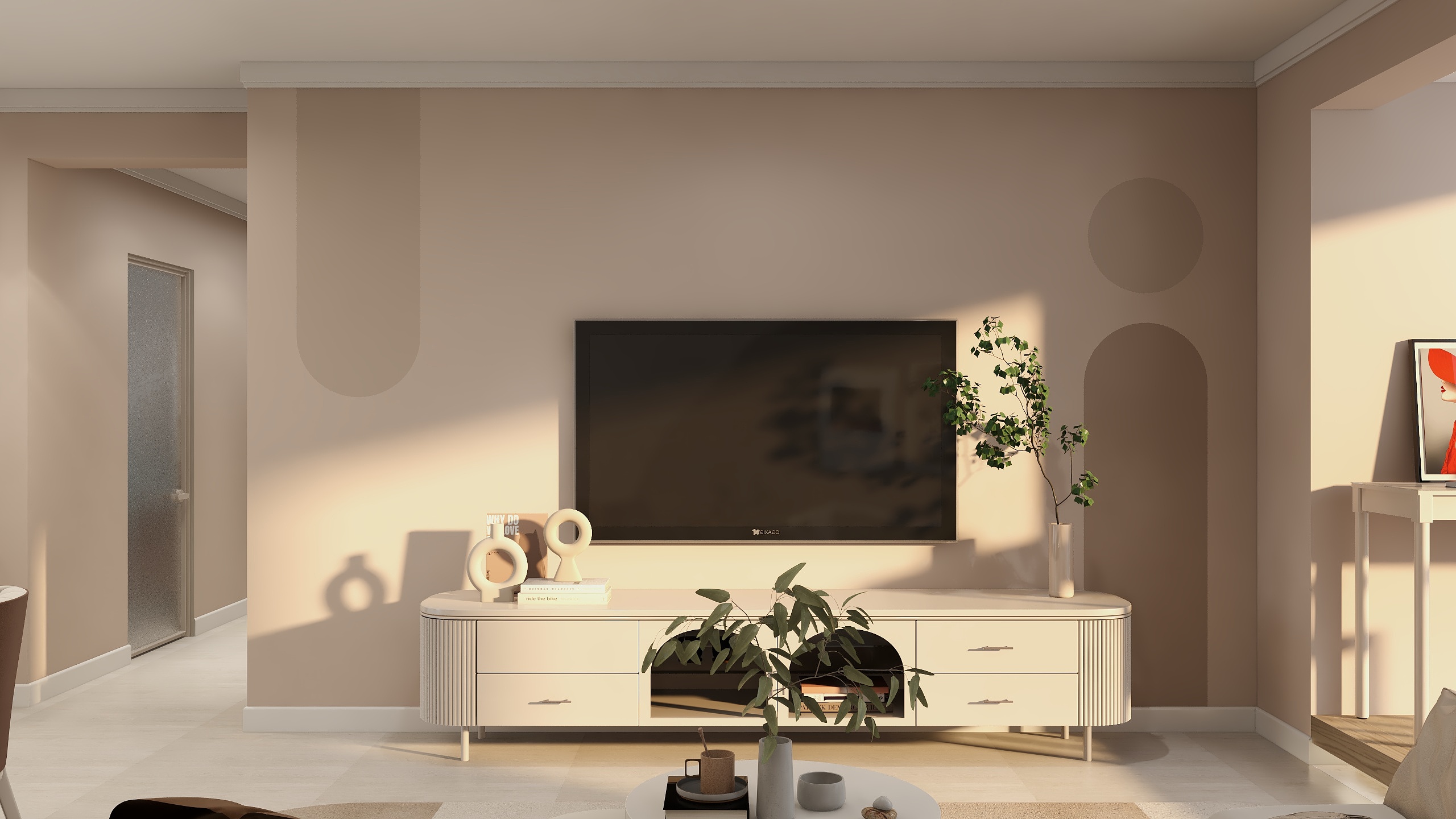 墨屿霜设计-盛京绿洲101平（奶油风）-装修设计方案