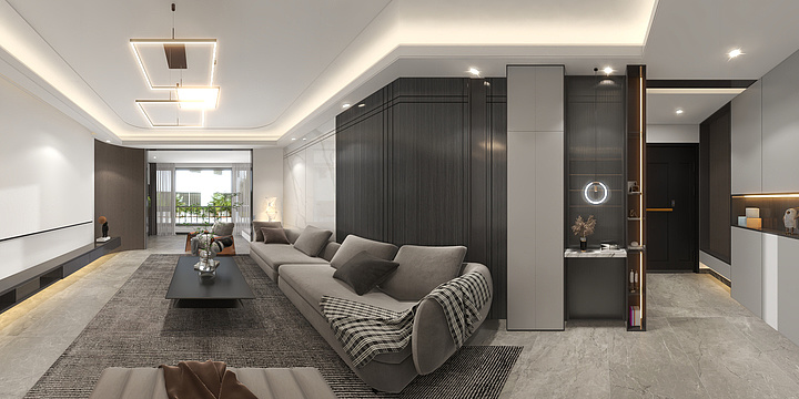 小楊搞设计-现代黑白灰--装修设计方案