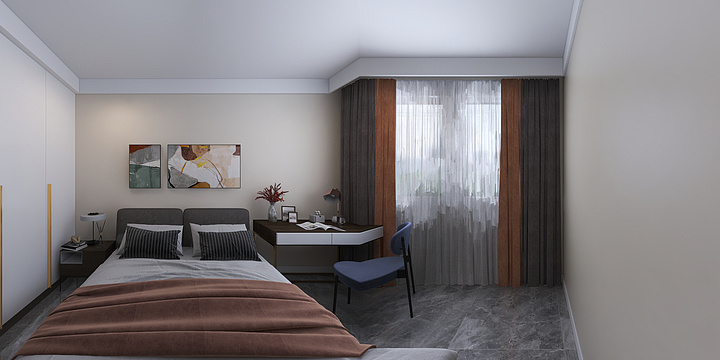 陕西怡庭悦舍装饰装修工程有限公司-紫裕兰庭3#楼2单元1702室.-装修设计方案