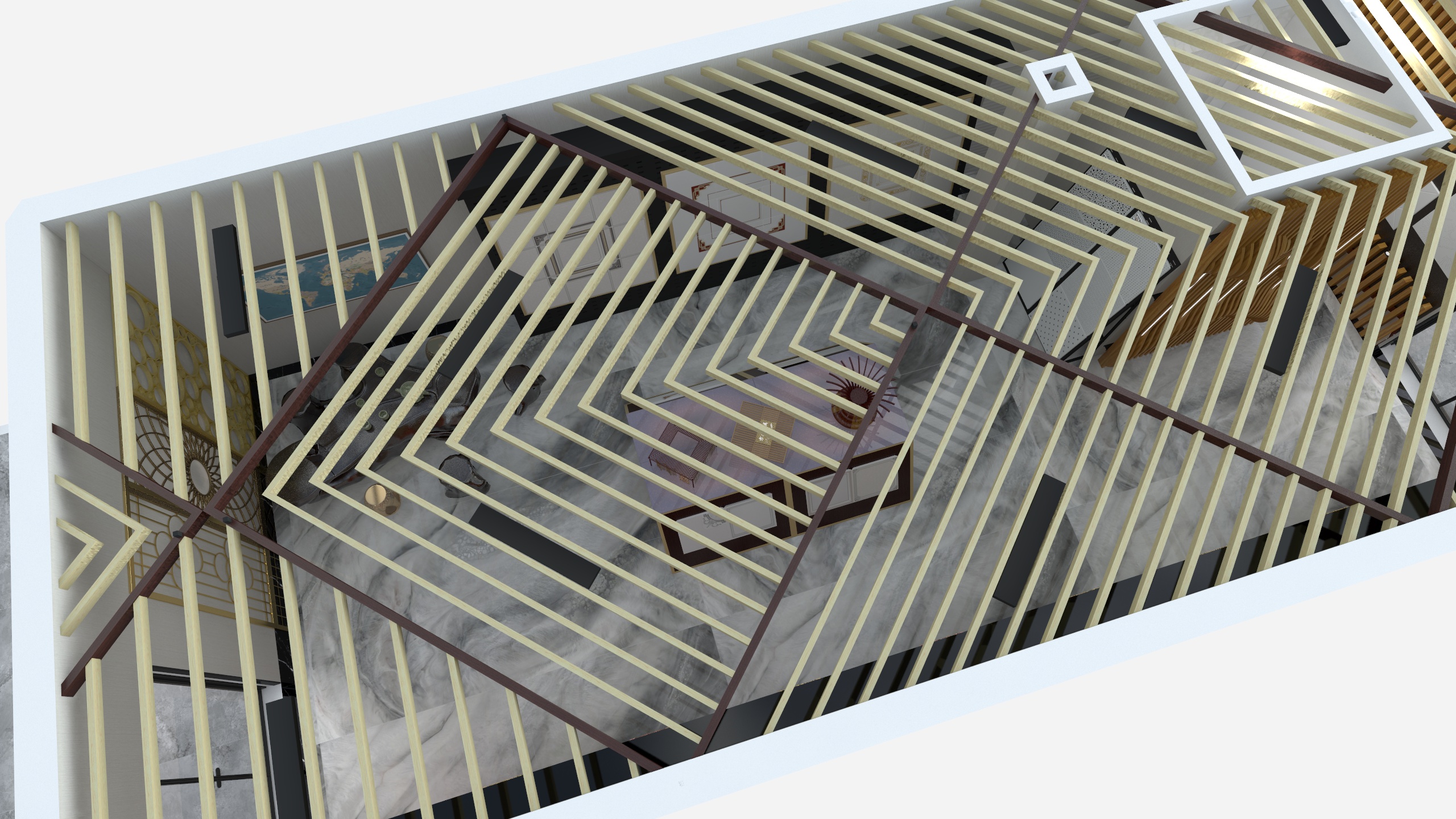 3D场景模型设计-起范吊顶-装修设计方案