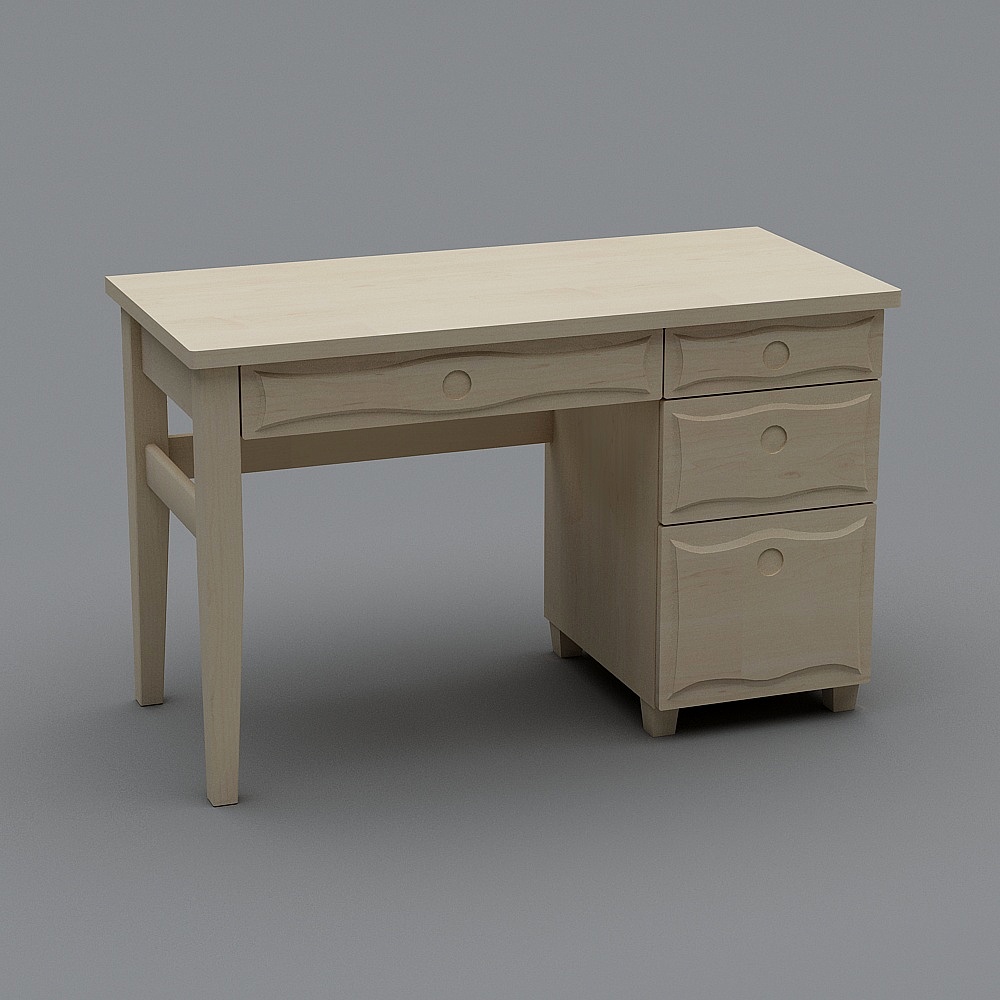 松堡王国  SP-RT004学习桌 儿童家具3D模型