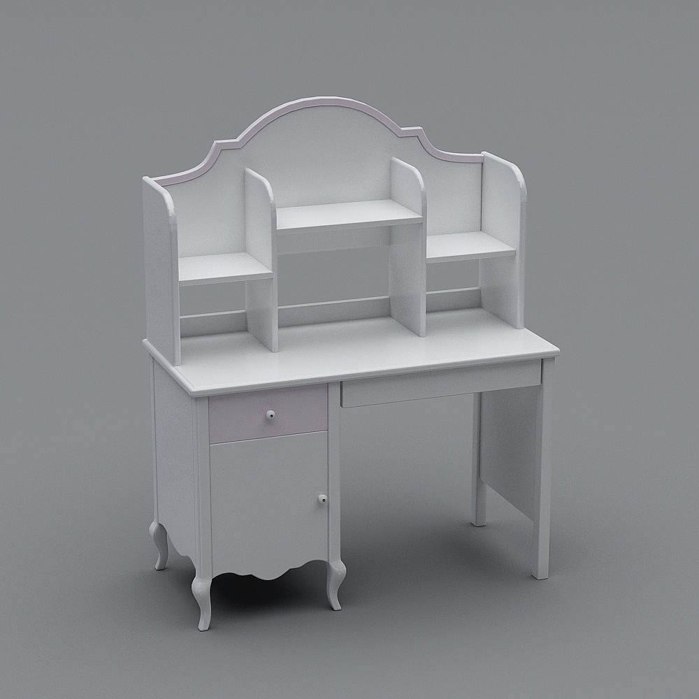星星索   RF005-12-书桌书架  儿童家具3D模型