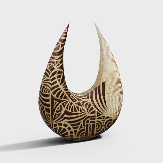 Stylish Modern Decorative Crafts Ornaments 3D Model
