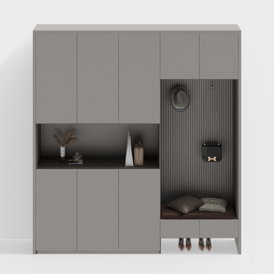 Modern Shoe Cabinets,gray