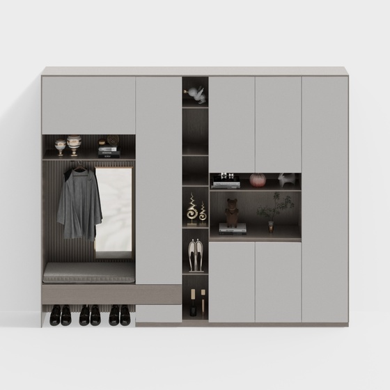 Modern Shoe Cabinets,gray