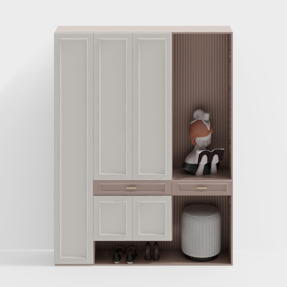 Contemporary Shoe Cabinets,white