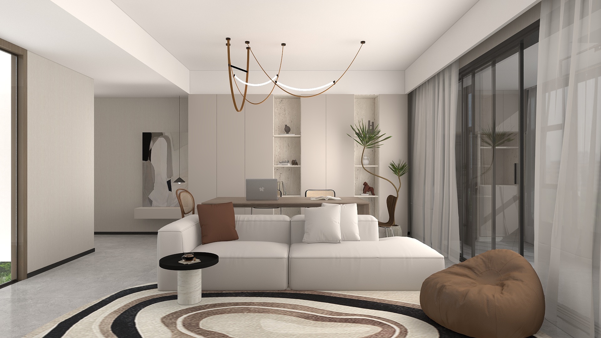 muyidesign-锦上孙总现代侘寂125-装修设计方案