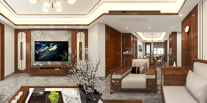 赵君-拓家装饰-新中式-滨湖壹号-003-装修设计方案