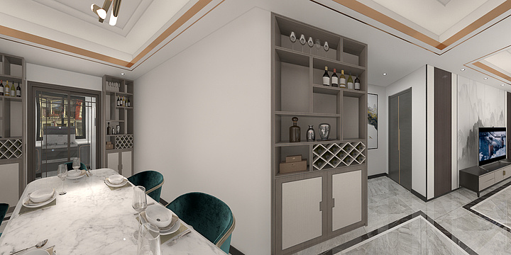 顾创装饰-国鼎华府3三房-装修设计方案