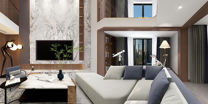 室内装饰设计梁工-别墅样板间-装修设计方案