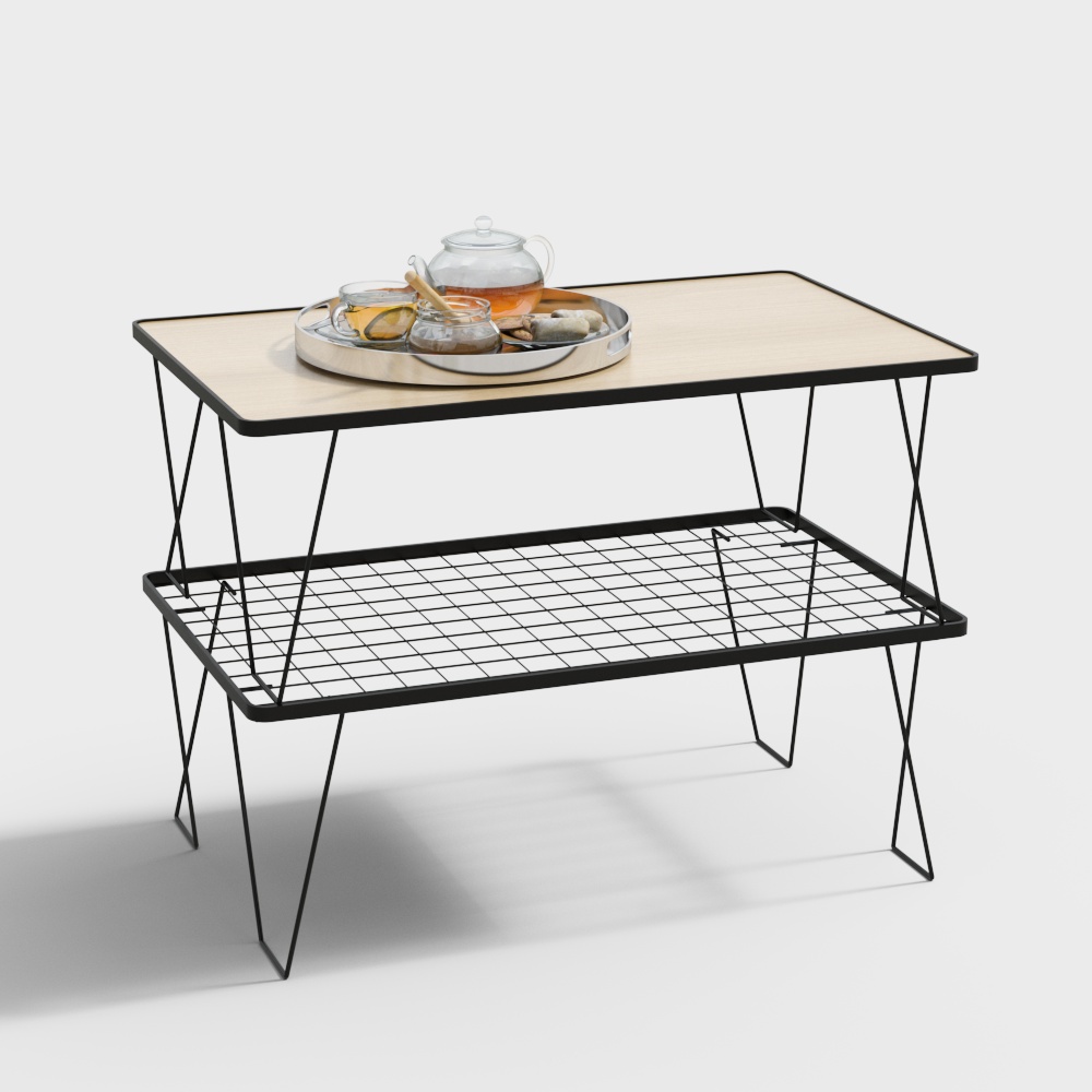 现代野餐装备桌子