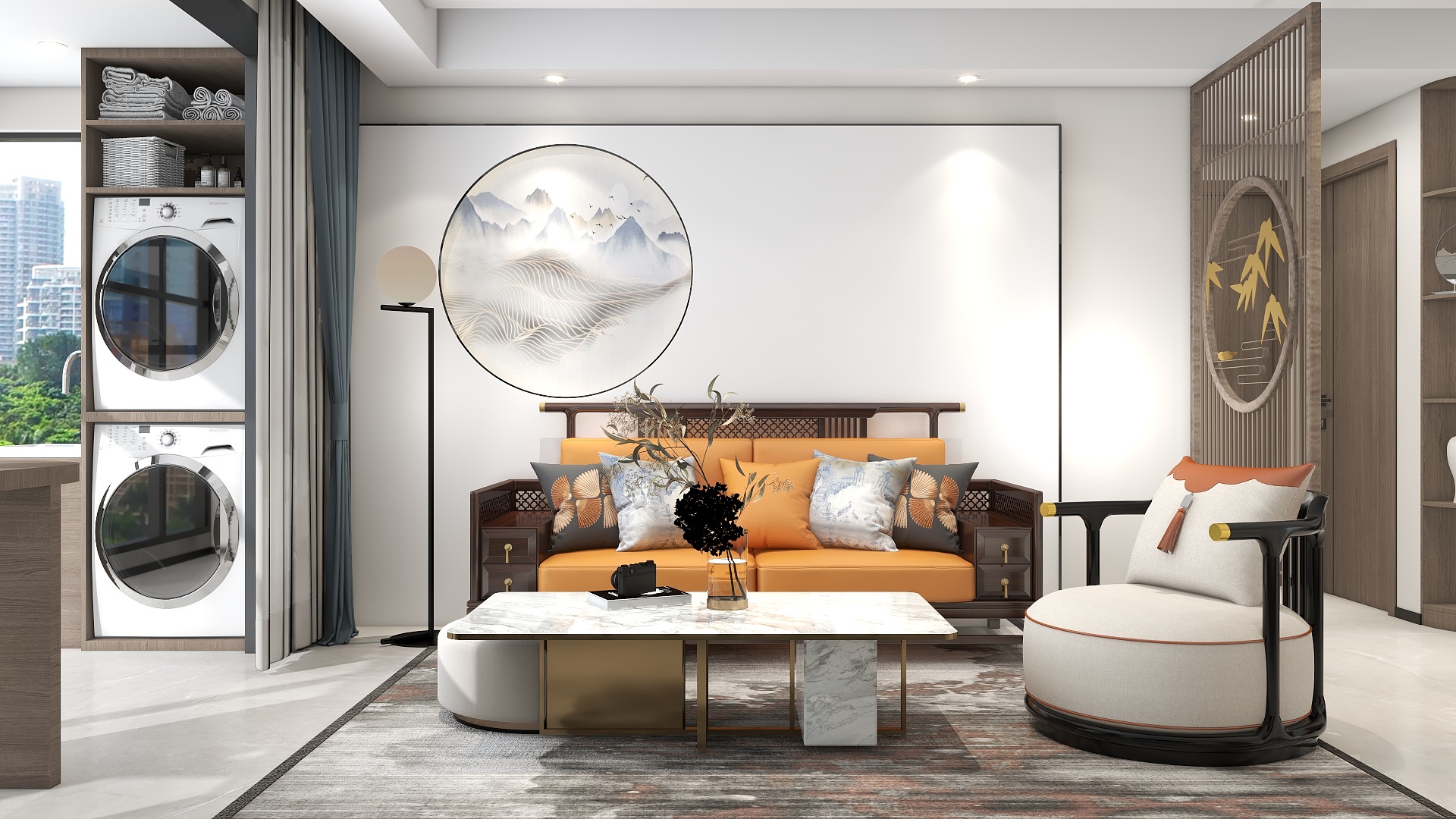 李青越-124平方新中式四居室装修效果图