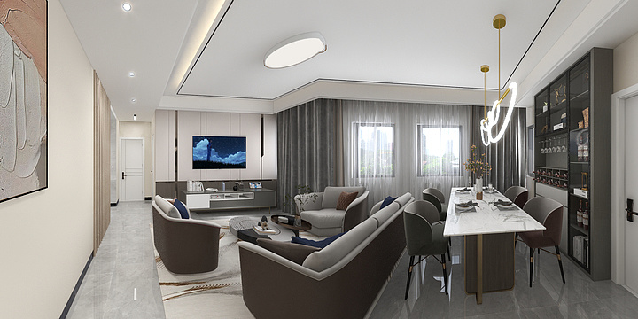 Away.....-瑞和园89.50㎡B户型3室2厅1卫-装修设计方案