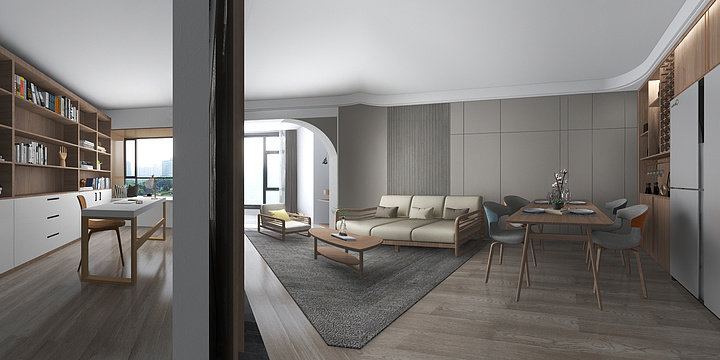 @WYG-德信海德公园83.00㎡A2’3室2厅1卫1厨-装修设计方案